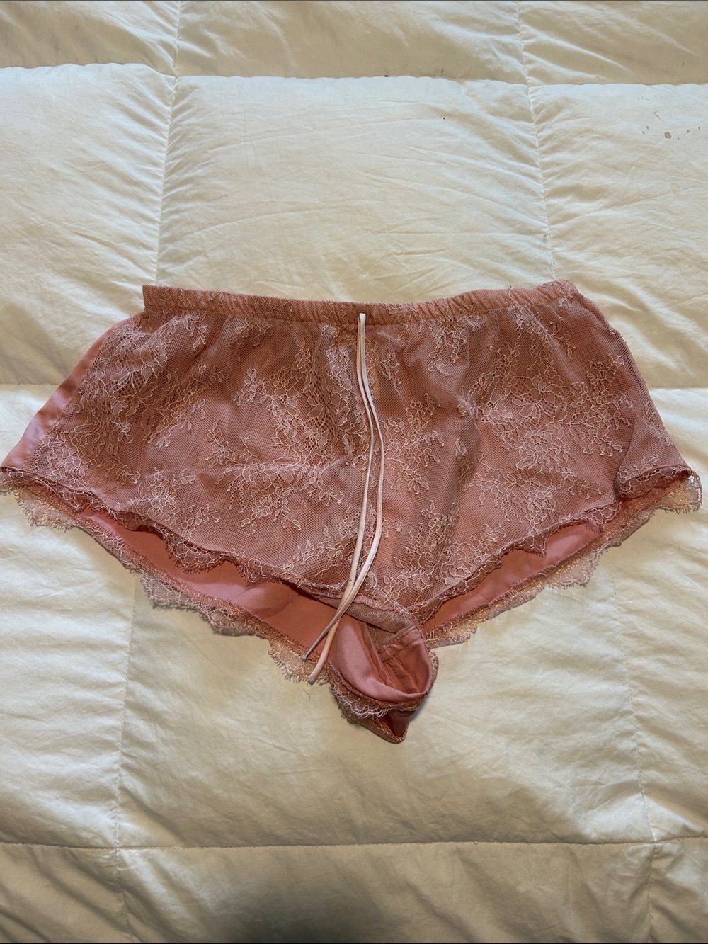 EUC Women's Lace Sleep Shorts - Dusty Rose